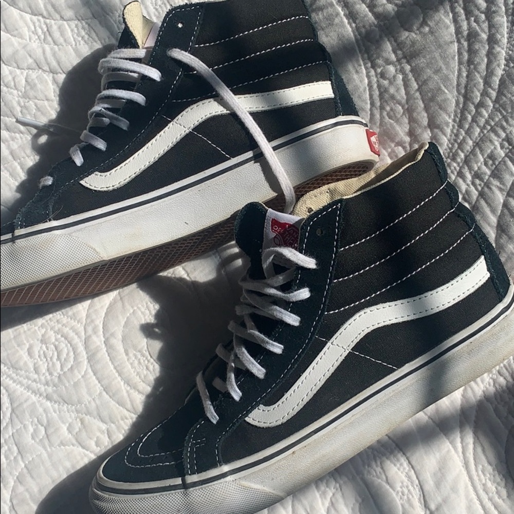 Black high top vans size 8 women’s